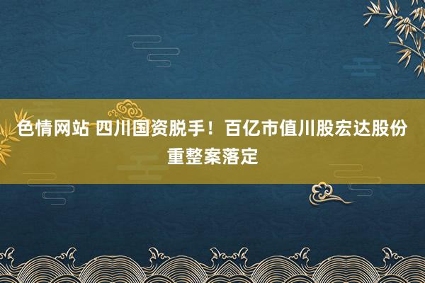 色情网站 四川国资脱手！百亿市值川股宏达股份重整案落定