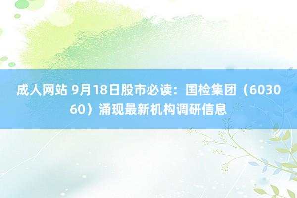 成人网站 9月18日股市必读：国检集团（603060）涌现最新机构调研信息