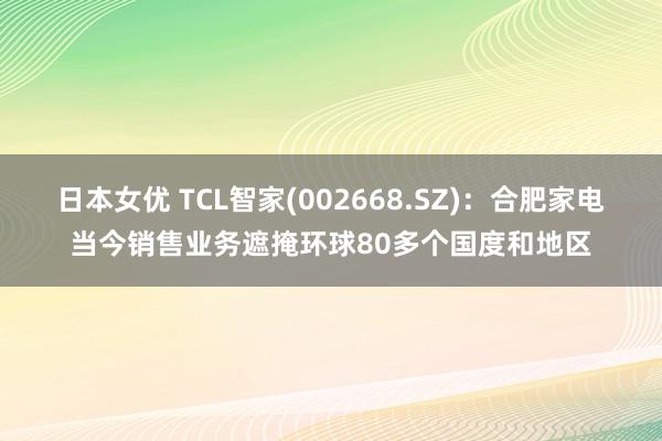 日本女优 TCL智家(002668.SZ)：合肥家电当今销售业务遮掩环球80多个国度和地区