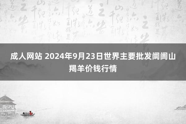 成人网站 2024年9月23日世界主要批发阛阓山羯羊价钱行情