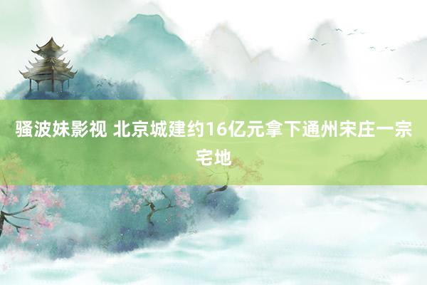 骚波妹影视 北京城建约16亿元拿下通州宋庄一宗宅地