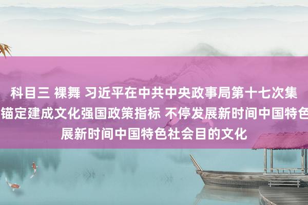 科目三 裸舞 习近平在中共中央政事局第十七次集体学习时强调 锚定建成文化强国政策指标 不停发展新时间中国特色社会目的文化