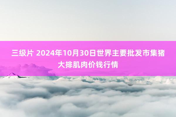 三级片 2024年10月30日世界主要批发市集猪大排肌肉价钱行情