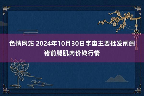 色情网站 2024年10月30日宇宙主要批发阛阓猪前腿肌肉价钱行情