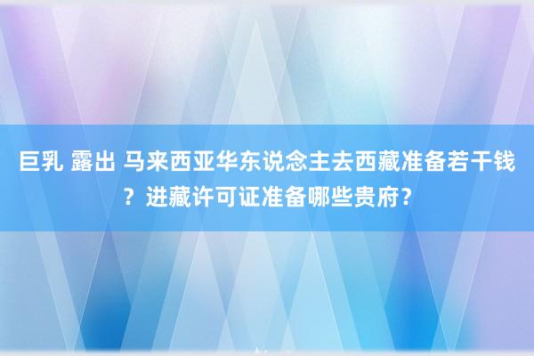 巨乳 露出 马来西亚华东说念主去西藏准备若干钱？进藏许可证准备哪些贵府？