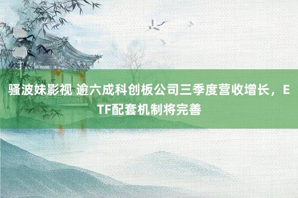 骚波妹影视 逾六成科创板公司三季度营收增长，ETF配套机制将完善