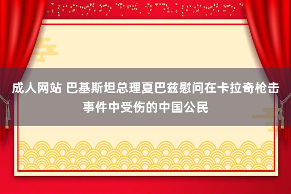 成人网站 巴基斯坦总理夏巴兹慰问在卡拉奇枪击事件中受伤的中国公民