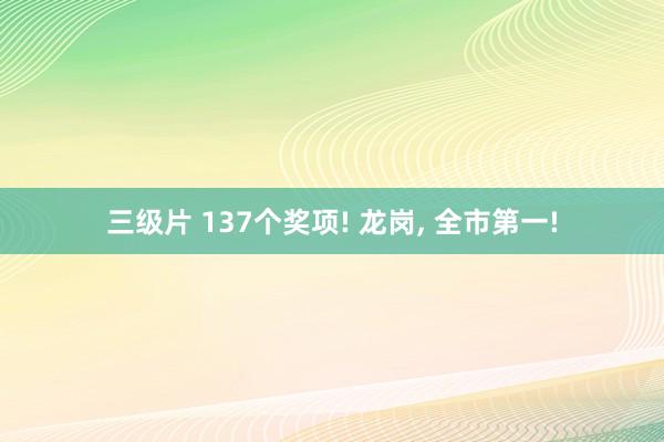 三级片 137个奖项! 龙岗， 全市第一!